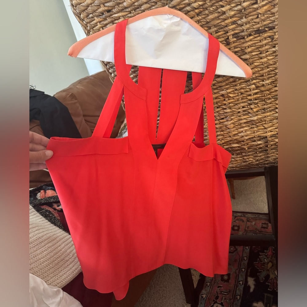 BCBGMAXAZRIA red orange top early 2000 piece